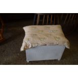 SMALL LLOYD LOOM STYLE OTTOMAN, LENGTH APPROX 48CM