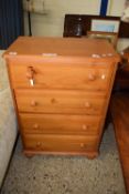 SMALL PINE CHEST OF DRAWERS, WIDTH APPROX 66CM