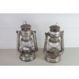 TWO SMALL OIL LAMPS