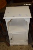 SMALL PAINTED WOOD BEDSIDE CABINET, WIDTH APPROX 41CM