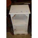 SMALL PAINTED WOOD BEDSIDE CABINET, WIDTH APPROX 41CM