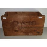 LARGE BISTO GRAVY WOODEN BOX