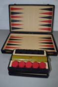 BACKGAMMON BOX WITH COUNTERS