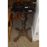 CAST IRON DECORATIVE TABLE BASE, HEIGHT APPROX 68CM