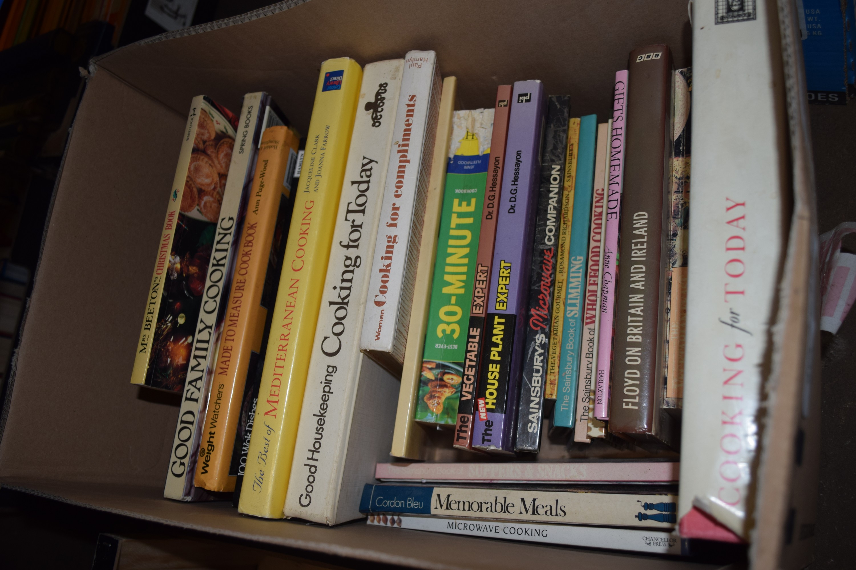 BOX OF MIXED BOOKS - SOME COOKERY