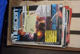 BOX OF MAGAZINES, INTERNATIONAL MUSICIAN ETC