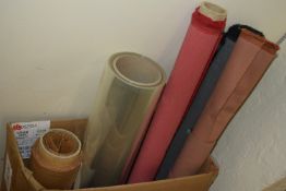 BOX CONTAINING ROLLS OF FABRIC