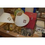 BOX CONTAINING TABLE LAMPS AND SHADES