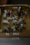 BOX CONTAINING DECORATIVE CHINA FIGURES, MAINLY CHILDREN
