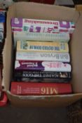 BOX OF MIXED BOOKS - BOOK ON MI6 ETC