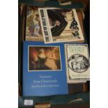 BOX OF MIXED BOOKS - HISTORICAL GUIDES, TREASURES FROM CHATSWORTH