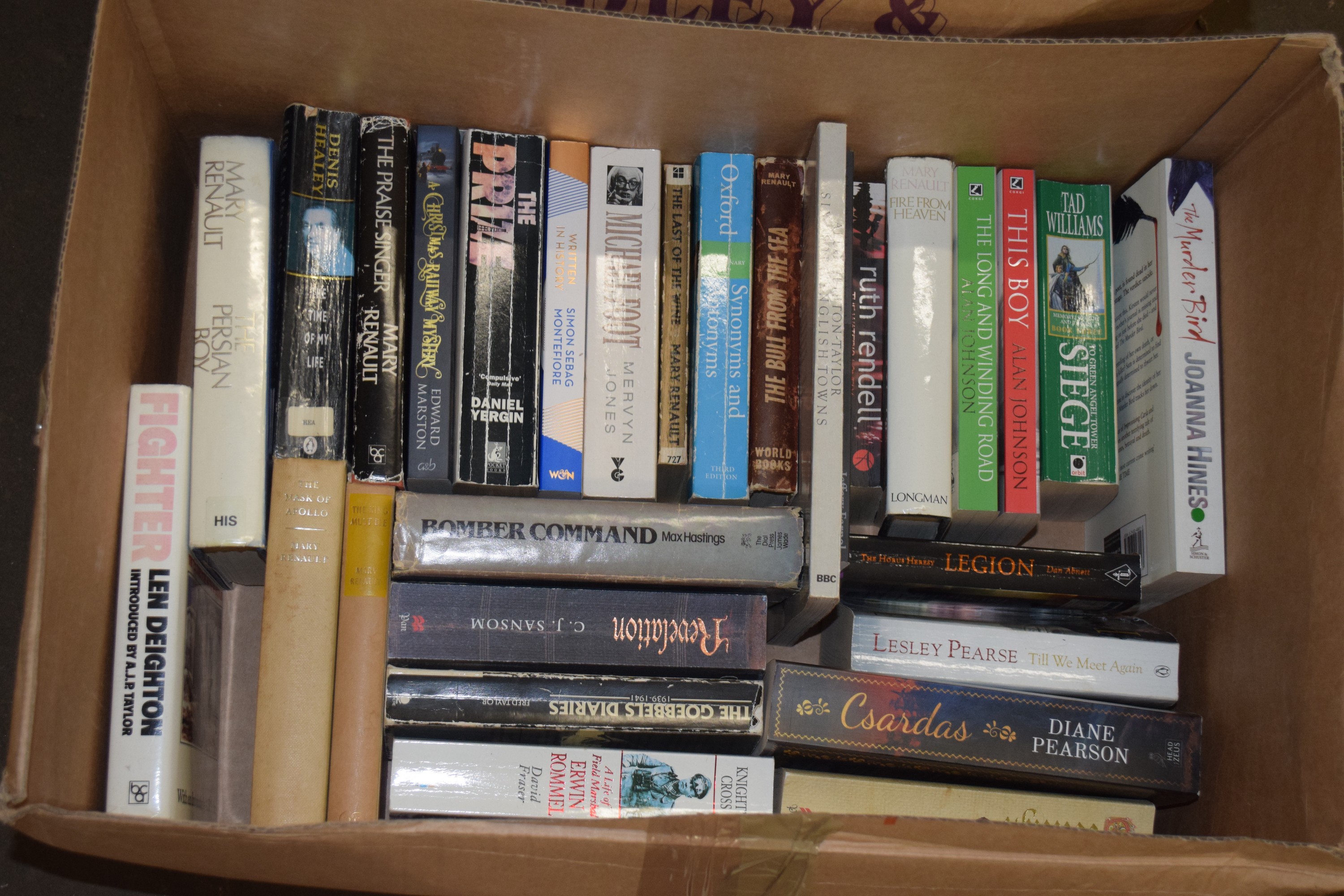 BOX OF MIXED BOOKS - MILITARY, BOMBER COMMAND, ROMMEL ETC