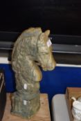 POTTERY MODEL OF A HORSE'S HEAD