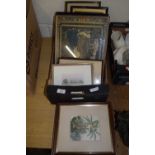 SMALL BOX OF MIXED FRAMED PRINTS, SOME RELIGIOUS