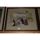 TWO PRINTS OF CHILDREN BY THE SEASIDE AND HIGH STREET