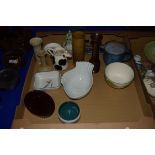 CERAMIC ITEMS INCLUDING DENBY DISH, SMALL DISH MODELLED AS A FISH ETC