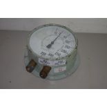 VINTAGE METAL PRESSURE GAUGE