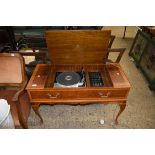 GARRARD SP25 RECORD DECK WITH DYNATRON EQUALISER MOUNTED IN A REPRODUCTION LIFT-TOP CABINET,