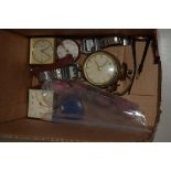 BOX CONTAINING ALARM CLOCKS AND OTHER CLOCKS