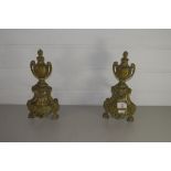 TWO RENAISSANCE STYLE BRASS VASES