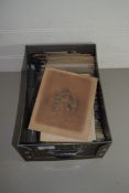 BOX CONTAINING POSTCARDS