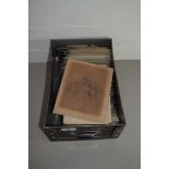 BOX CONTAINING POSTCARDS