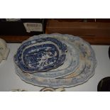 BLUE AND WHITE SERVING DISHES