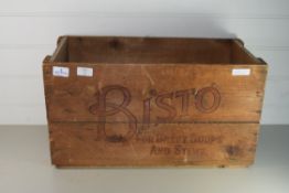 VINTAGE BISTO GRAVY WOODEN BOX