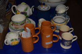 CERAMIC KITCHEN WARES, TEA POTS, JUGS ETC