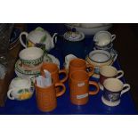 CERAMIC KITCHEN WARES, TEA POTS, JUGS ETC