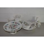 QUANTITY OF AYNSLEY PEMBROKE WARES INCLUDING A TAZZA, LARGE DISH, VASE ETC
