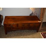 HARDWOOD TV STAND, APPROX 104 X 39CM