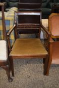 REGENCY STYLE CARVER CHAIR, WIDTH APPROX 50CM