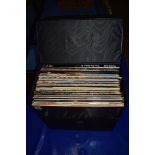 BOX CONTAINING LPS, MAINLY POP MUSIC, STATUS QUO, MEAT LOAF ETC