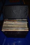 BOX CONTAINING LPS, MAINLY POP MUSIC, STATUS QUO, MEAT LOAF ETC