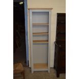 MODERN PAINTED WOOD OPEN SHELF UNIT, WIDTH APPROX 60CM MAX