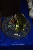 TWO LARGE GLASS BOWLS AND OTHER ITEMS