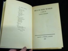 BRAVE NEW WORLD, London, Chatto & Windus, 1932, 1st edition, original cloth, spine bright gilt,