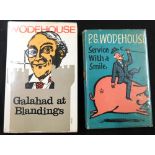 P G WODEHOUSE: 2 titles: SERVICE WITH A SMILE, London, Herbert Jenkins, 1962, 1st edition,