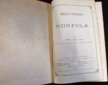 KELLY'S DIRECTORY OF NORFOLK, 1896, with map, original blind stamped cloth gilt worn