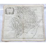 ROBERT MORDEN: THE COUNTY OF MONMOUTH, engraved map [1695], approx 345 x 450mm + HERMAN MOLL: