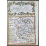 OWEN/BOWEN: 3 hand coloured engraved road maps circa 1736, printed recto and verso, comprising THE