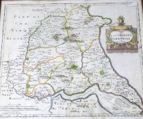 ROBERT MORDEN: THE EAST RIDING OF YORKSHIRE, engraved hand coloured map [1695], approx 355 x