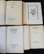 W H DAVIES: 3 titles: SONGS OF JOY AND OTHERS, London, A C Fifield, 1911, 1st edition, 2pp adverts