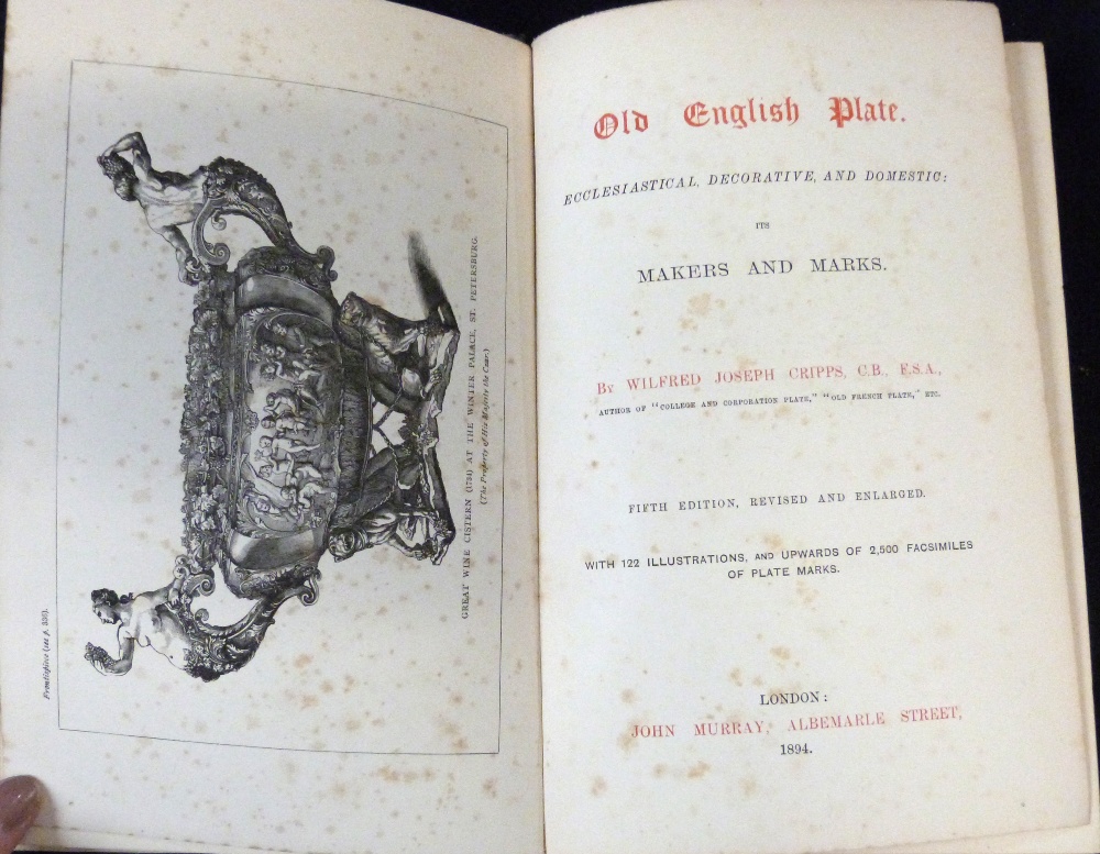 WILFRED JOSEPH CRIPPS: 2 titles: OLD FRENCH PLATE WITH TABLES OF THE PARIS DATE-LETTERS AND - Image 5 of 6