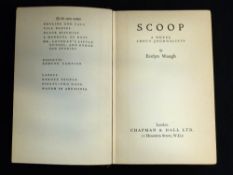 EVELYN WAUGH: SCOOP, London, Chapman & Hall, 1938, 1st edition, 1st issue, 1pp advert at end,