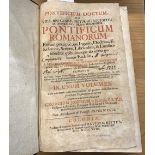 GEORGIUS JOSEPHUS AB EGGS: PONTIFICUM DOCTUM SEU VITAE...PONTICIFUM ROMANORUM..., Coloniae Davidem