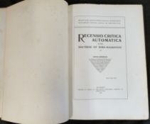 OTTO HERMAN: RECINSIO CRITICA AUTOMATICA OF THE DOCTRINE OF BIRD-MIGRATION, Budapest, 1905, 1st