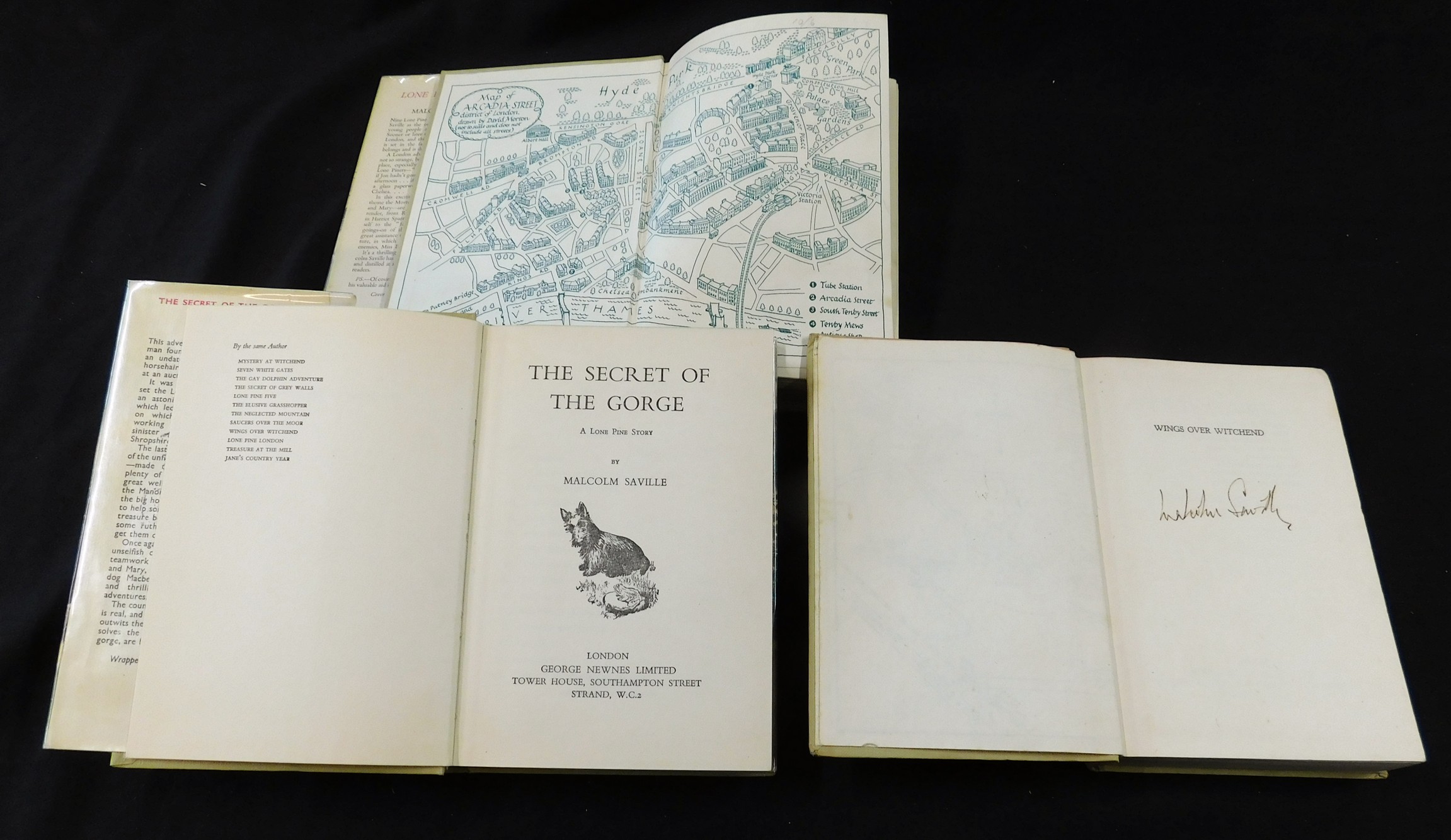 MALCOLM SAVILLE: 3 titles: WINGS OVER WITCHEND, London, George Newnes, 1956, 1st edition, signed - Image 2 of 2