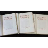 HORACE WALPOLE: LETTERS TO THE COUNTESS OF OSSORY, London, after L Humphreys, 1903, 3 vols, prize